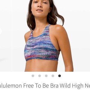Lululemon Free to Be Wild high neck Bra- size 6